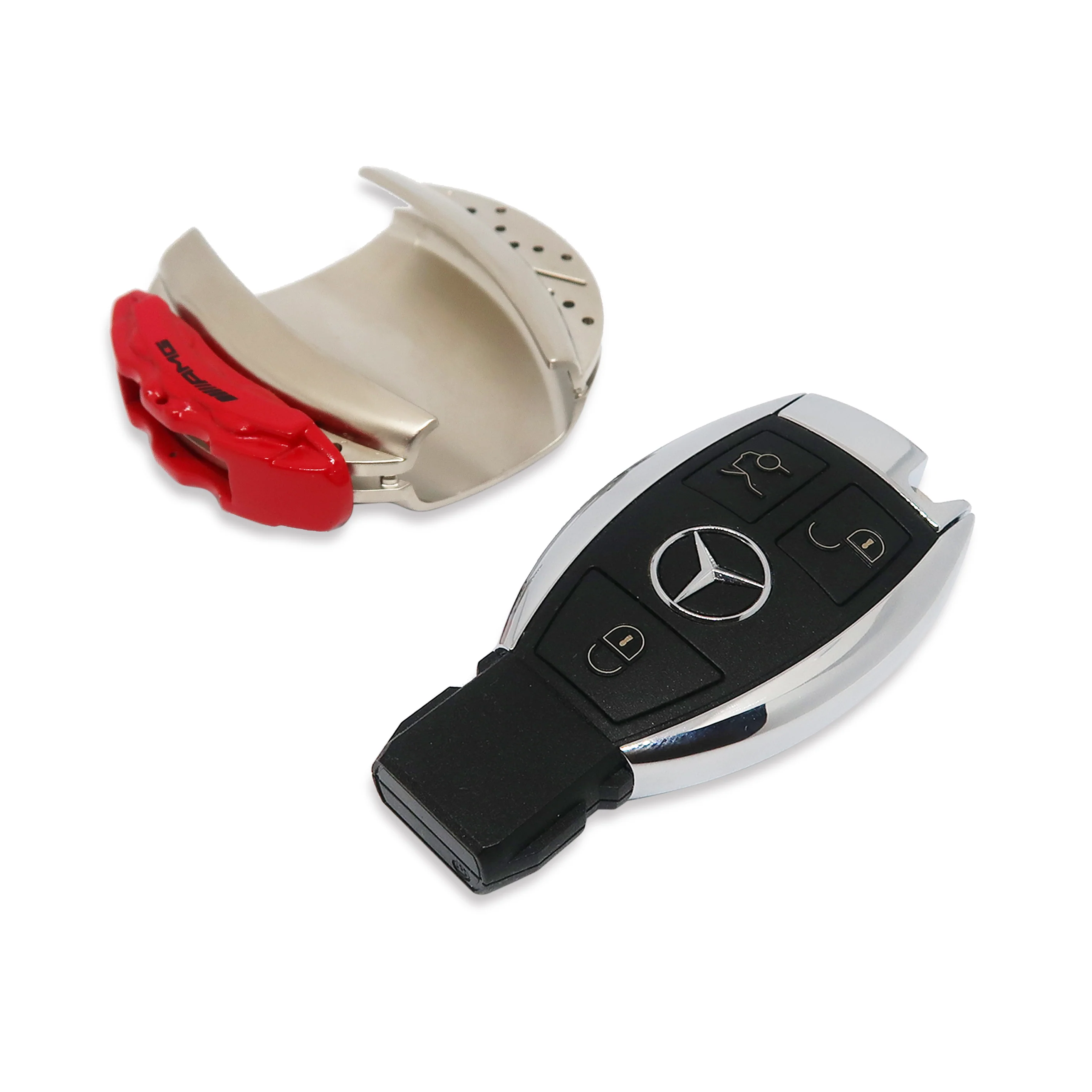 🏎️ AMG Red Brake Caliper Design Mercedes Key Case *Keyless only* - Image 3