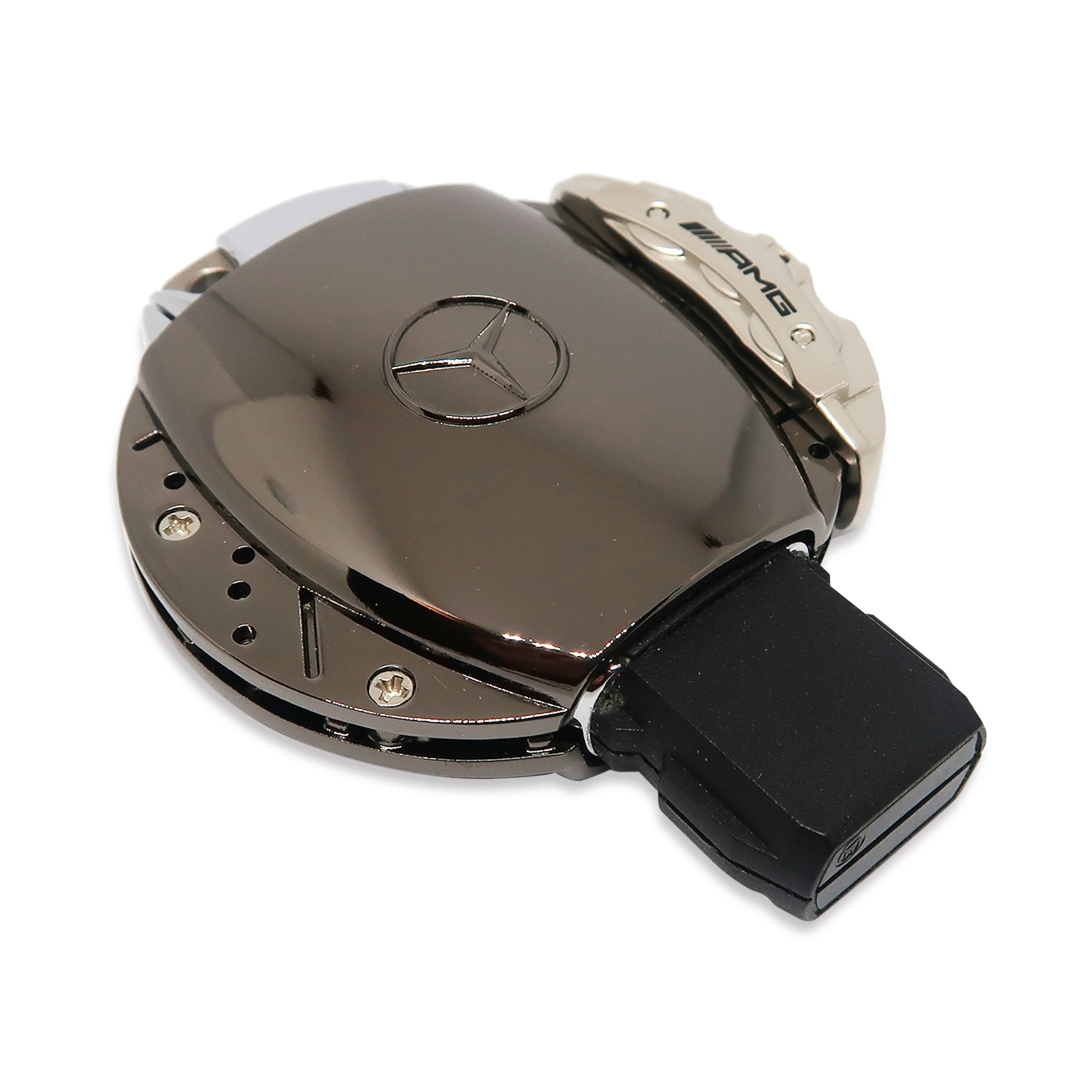 🏎️ AMG Silver/ Black Chrome Brake Caliper Mercedes Key Case *Keyless only* - Image 4