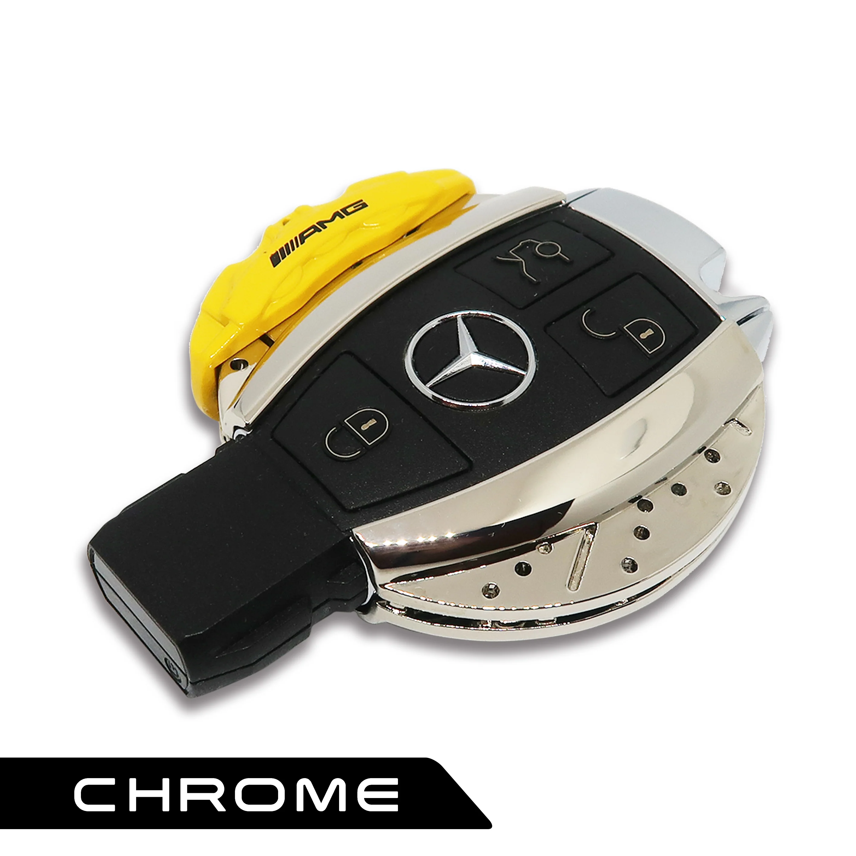 🏎️ AMG Yellow Brake Caliper Design Mercedes Key Case *Keyless only* - Image 5