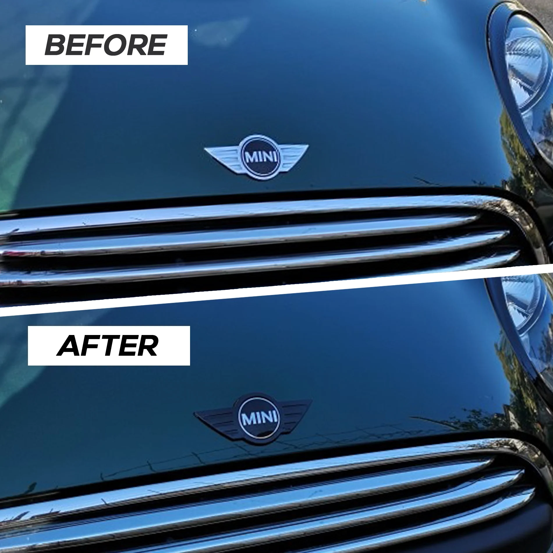 MINI DECHROME LOGO EMBLEM FOR GEN 2 & 3 (PIANO BLACK) - Image 3